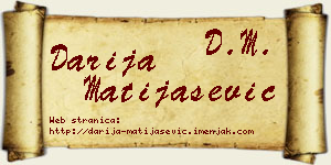 Darija Matijašević vizit kartica